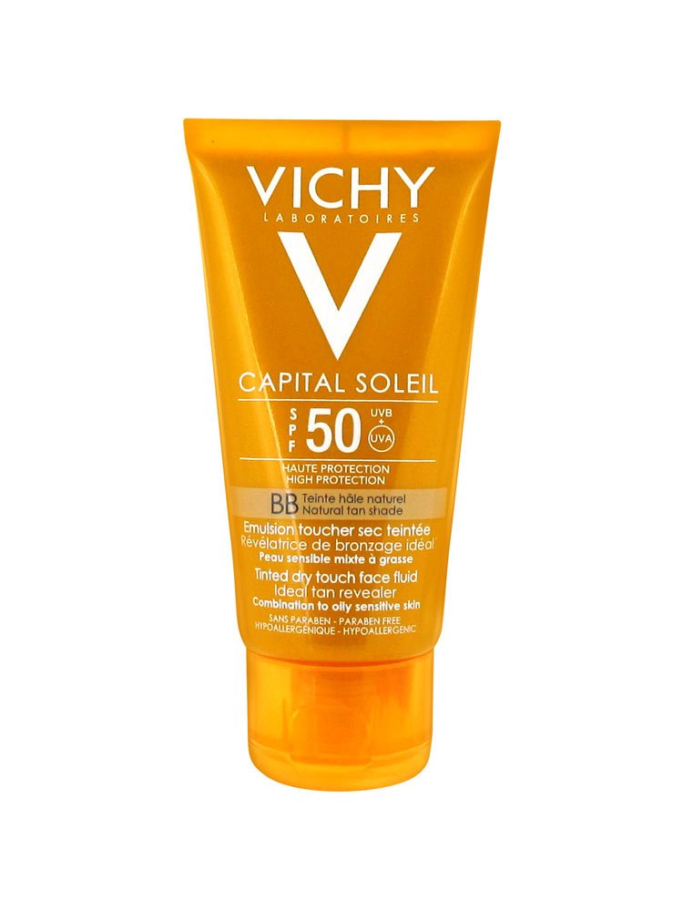 IDEAL Soleil emulsion  tinted mattifying dry touch  50+
