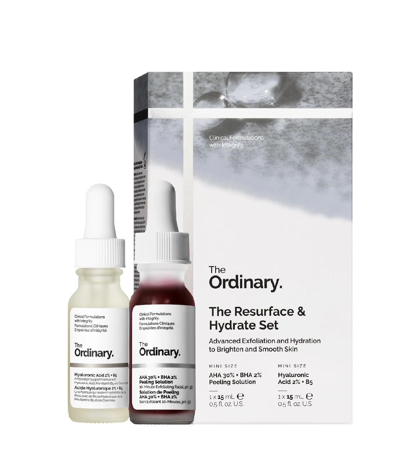 The Resurface & Hydrate Set with Hyaluronic Acid Serum + AHA